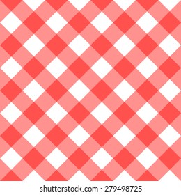 Red Tablecloth Multiply Colors Pattern
