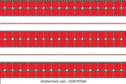 Red tablecloth pattern.Texture for :plaid,tablecloths,clothes,shirts, dresses,paper,bedding,blankets,quilts and other textile products.Vector illustration. - Vector