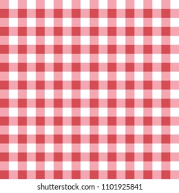 Red tablecloth for a picnic. Vector. Eps 10