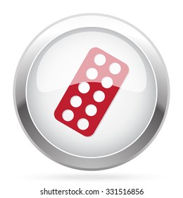 Red Tablet Strip icon on chrome web button