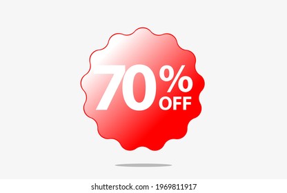 red tag 70 percent off
