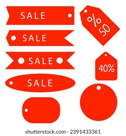 red tag discount png on transparent background, mega discount sale icon