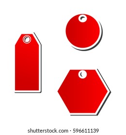 Red Tag Icon. Vector Illustration. 