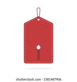 Red tag isolated on white background