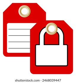 Red Tag Label Symbol Sign,Vector Illustration, Isolate On White Background.EPS10