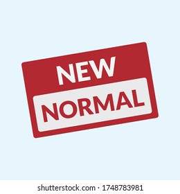 Red Tag for "New Normal" Vector design