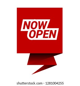 red tag now open