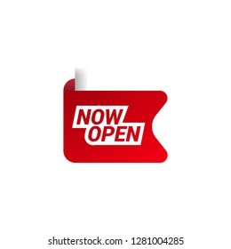red tag now open