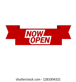 red tag now open