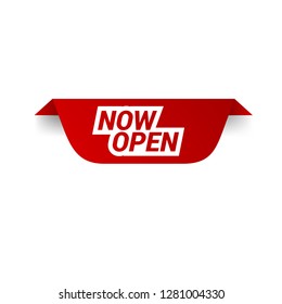 red tag now open