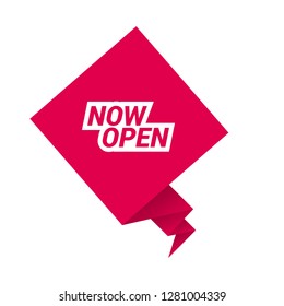 red tag now open
