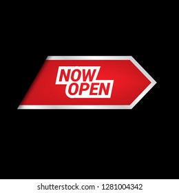 red tag now open