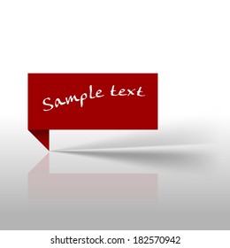 Red tag on the grey space.