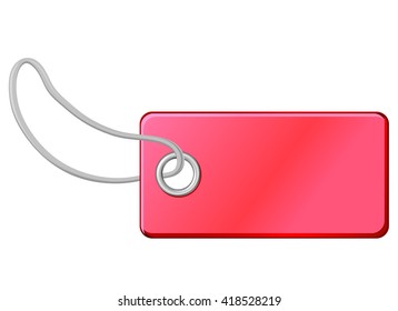 Red tag vector illustration icon