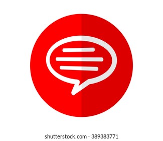 red talk conversation chat image icon