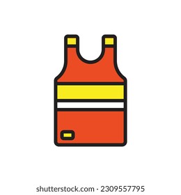 Red Tank Top Icon Vector Illustration