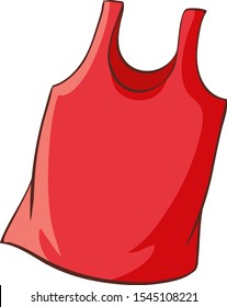 Red Tanktop On White Background Illustration