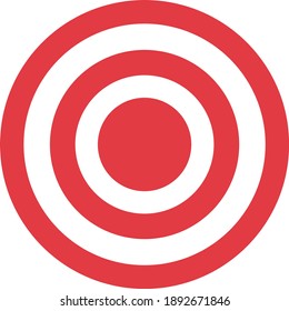 Red Target Circles Concept illustrated Icon