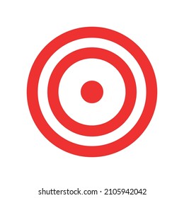 Red target icon. A dart target. Vectors.