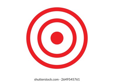 Ícone de destino vermelho . Ícone de mira de dardos vermelhos isolado no plano de fundo branco . Ilustração vetorial.