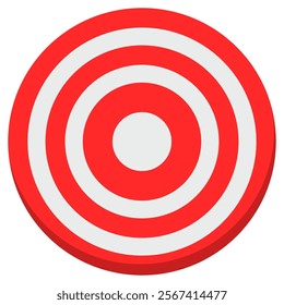 Red target icon isolated on white background.