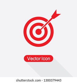 Red Target Icon Vector Illustration Eps10