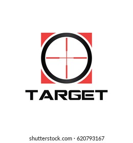 Red target logo design