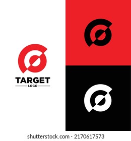 red target logo design, suitable for company logo