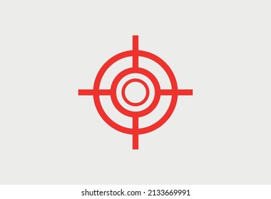 Red target on a white background.