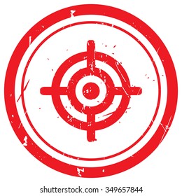 Red Target rubber stamp