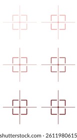 Red target scope. vector illustration 