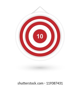 Red target, vector illustration