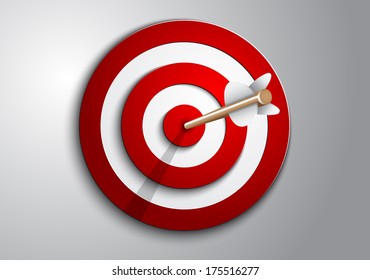 Red target with a white arrow