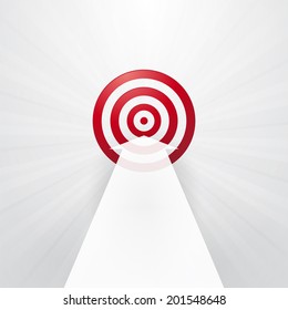red target with a white arrow