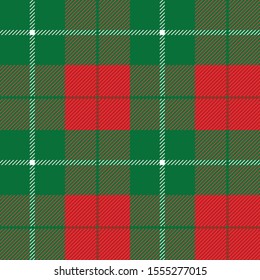 Red Tartan Check Plaid seamless patterns. Lumberjack red and green Buffalo plaid. Rustic Christmas Backgrounds. Christmas tartan patterns. Repeating pattern tile swatches.