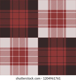 Red Tartan Plaid Scottish Textile Pattern