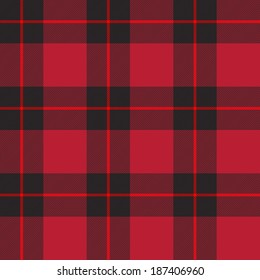 Red tartan plaid seamless pattern 