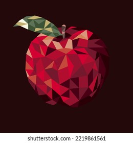 Red tasty and crystal apple