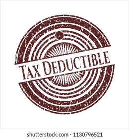 Red Tax Deductible distressed rubber texture