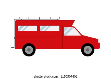 Red taxi in Chiangmai Thailand. vector format