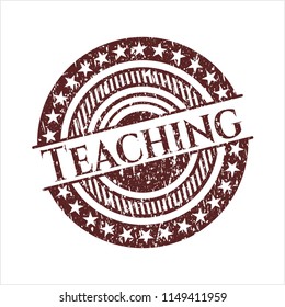 Red Teaching rubber grunge seal