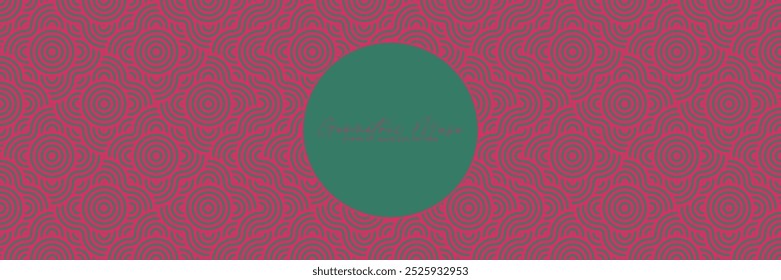 Red and teal wavy geometric seamless pattern. Bold and dynamic Asian design for modern decor and textiles.