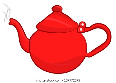 Red teapot