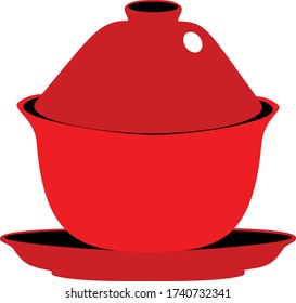 red teapot gaiwan for tea