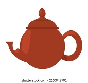 red teapot silhouette style icon