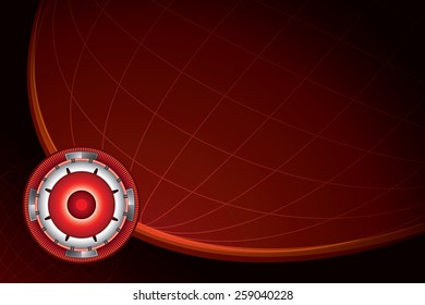 red technology abstract background, vector