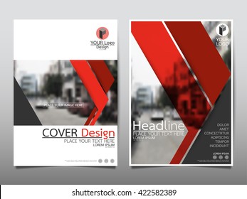 Red technology annual report brochure flyer design template vector, Leaflet cover presentation abstract geometric background, layout in A4 size