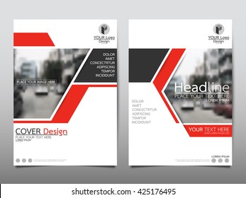 Red technology annual report brochure flyer design template vector, Leaflet cover presentation abstract geometric background, layout in A4 size