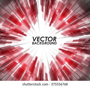 Red technology background. Abstract Skyscraper. vector illustration.