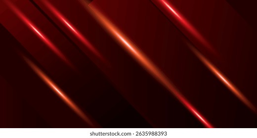 red technology background with motion neon light effect.Vector illustration.